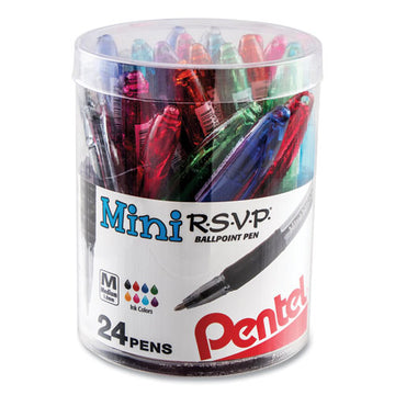 Pentel® R.s.v.p. Mini Ballpoint Pen, Stick, Medium 1 Mm, Assorted Ink And Barrel Colors, 24-pack freeshipping - TVN Wholesale